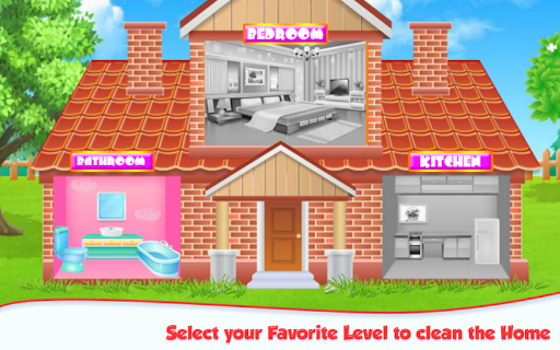 نرم افزار اندروید تمیز کردن خانه دخترانه دبیرستانی - Highschool Girls House Cleaning