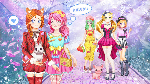 بازی اندروید بازی لباس انیمه کاوایی - Anime Kawaii Dress Up Games