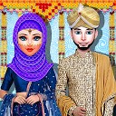 سالن عروسی و پیراستن دخترانه با حجاب کشمیری