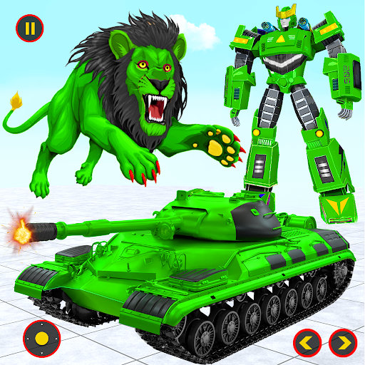 بازی اندروید بازی ماشین روبات شیر تانک ارتش - Army Tank Lion Robot Car Games
