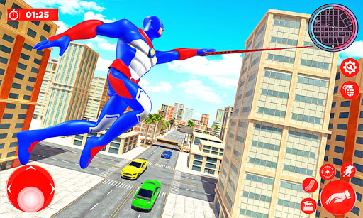 بازی اندروید پرواز ربات پلیس قهرمان - شهر جنایت گانگستر - Flying Police Robot Rope Hero: Gangster Crime City