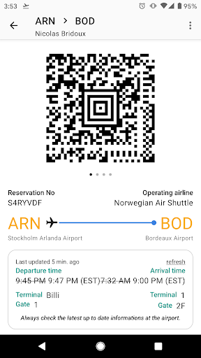 نرم افزار اندروید کیف پرواز - Boarding Pass Wallet : Flight Manager