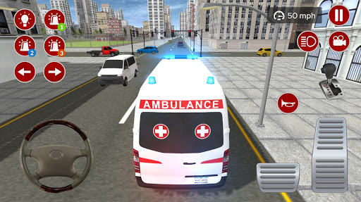 بازی اندروید شبیه ساز اورژانس آمبولانس آمریکایی 2021 - American Ambulance Emergency Simulator 2021