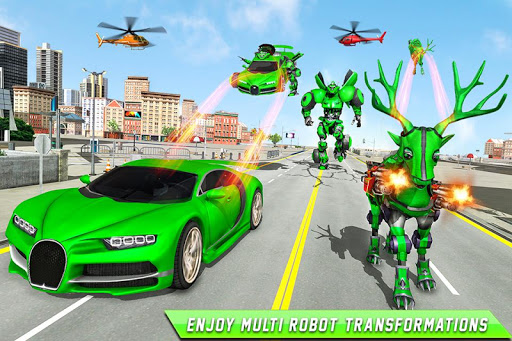 بازی اندروید بازی ماشین ربات گوزن - بازی های  ربات ترانسفورماتور - Deer Robot Car Game – Robot Transforming Games