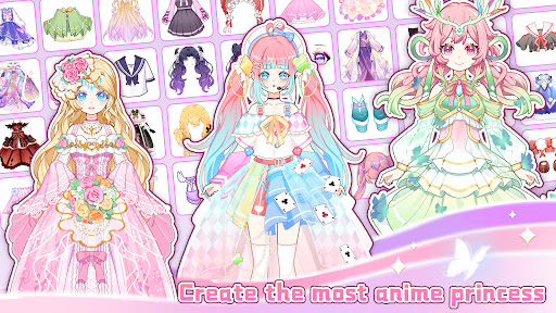 بازی اندروید لباس انیمه شاهزاده خانم - Anime Princess Dress Up Game