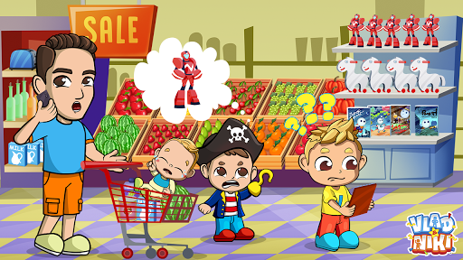 بازی اندروید بازی سوپر مارکت ولاد و نیکی برای کودکان - Vlad & Niki Supermarket game for Kids