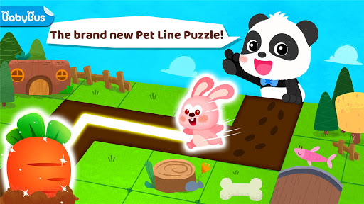 بازی اندروید پازل حیوانات خانگی پاندا کوچولو - Little Panda's Pet Line Puzzle