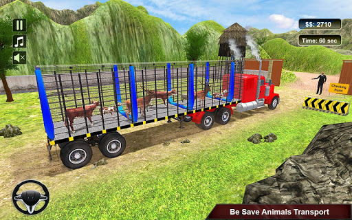 بازی اندروید کامیون حمل حیوانات وحشی - Zoo Animal Transporter Truck 3D Game