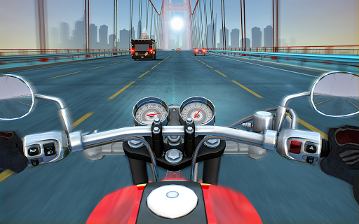 بازی اندروید مسابقه موتور آمریکایی - مسابقه ترافیک - Moto Rider USA: Traffic Racing