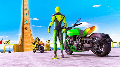 بازی اندروید مسابقه سوپر قهرمان بدلکار موتور -بازی مگا رمپ - Superhero Bike Stunt GT Racing - Mega Ramp Games