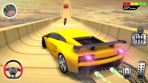 بازی اندروید مسابقه شیرین کاری رمپ اتومبیل - Car Stunt Ramp Race: Car Games