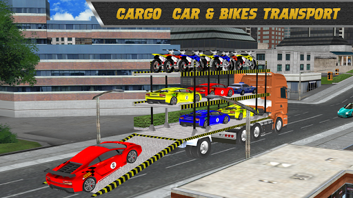 بازی اندروید حمل و نقل موتور و خودرو - Cargo Bike Car Transport 3D
