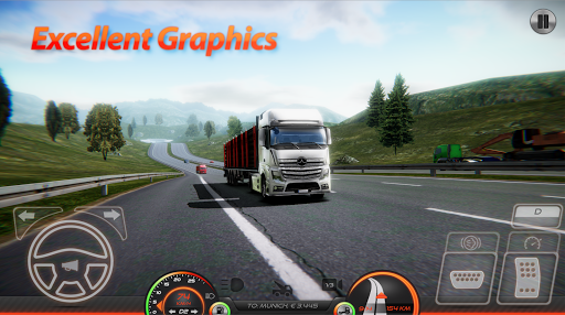 بازی اندروید شبیه ساز کامیون های اروپایی 2 - Truck Simulator : Europe 2
